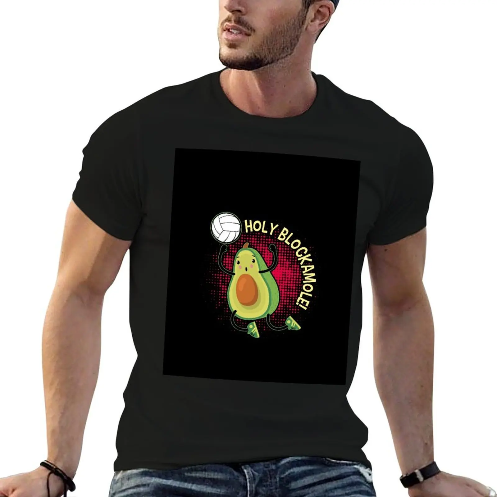 

man Holy Blockamole t t cotton shirt Player T-Shirt shirts man cotton Guacamole Volleyballr