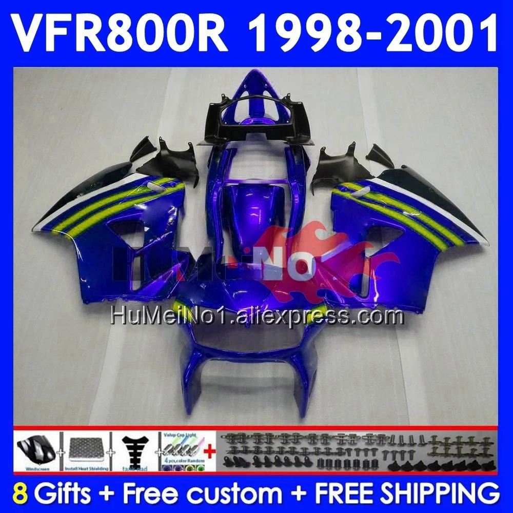 Body For HONDA Interceptor VFR 800RR 800 RR CC 52No.38 VFR800 RR 98 99 00 Movistar Blue 01 VFR800RR 1998 1999 2000 2001 Fairings