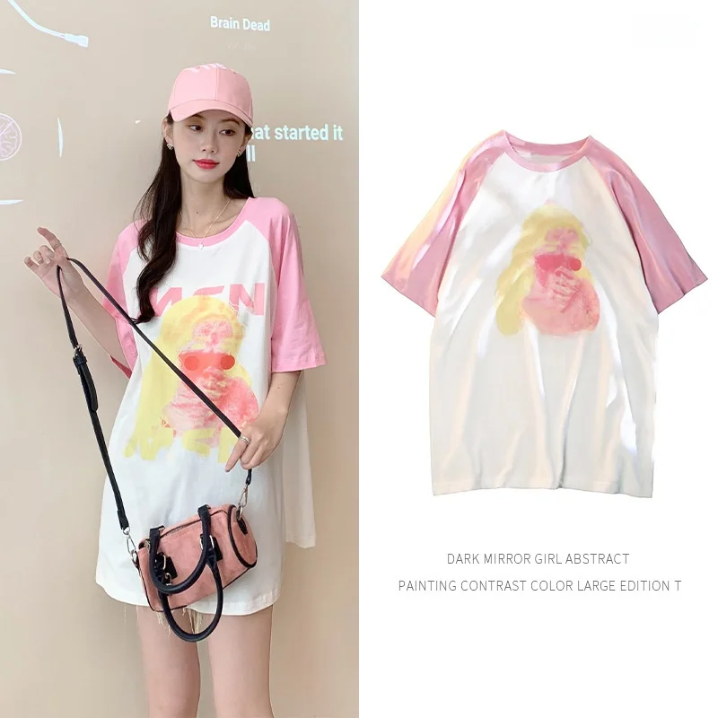 

Летняя футболка с принтом для беременных ort Sve round Ne Cotton Materni Top Women's Faion Spring Collection