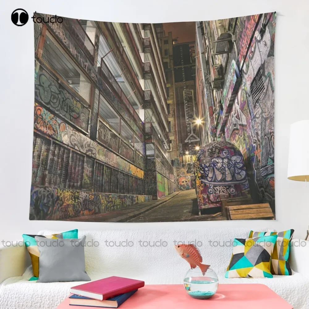 Graffiti Lane Tapestry Nature Tapestry Tapestry Wall Hanging For Living Room Bedroom Dorm Room Home Decor Art Home Decoration