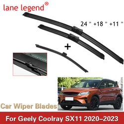 Essuie-glace de voiture pour Geely Coolray SX11 2023 2022 2021 2020, accessoires de voiture, lame d'essuie-glace avant et arrière, brosses coupantes