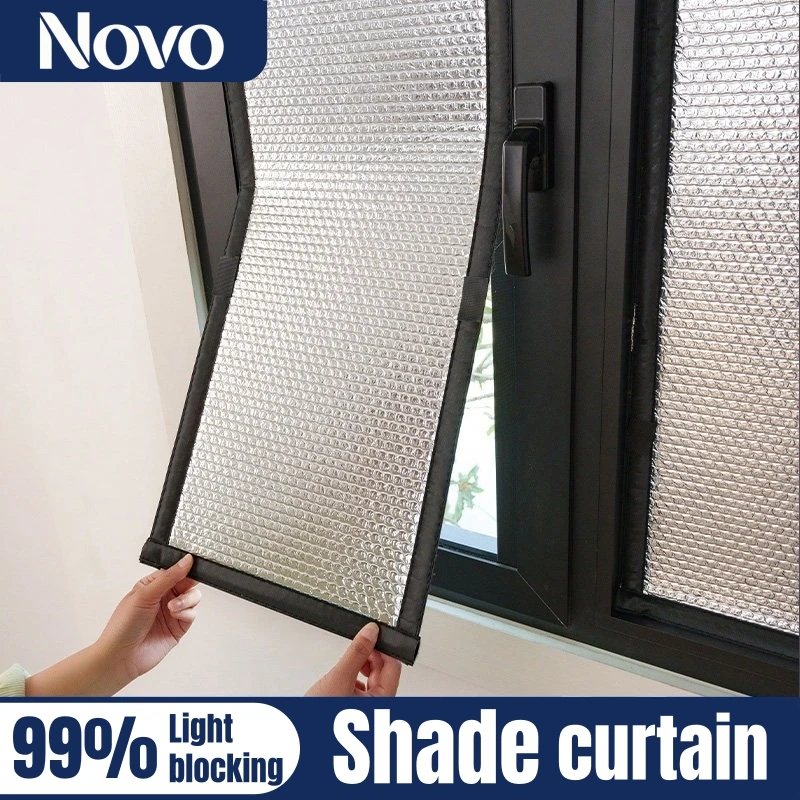 Blackout Reflective Window Shade Roller Blind Thermal Insulation Curtain UV Sun Block Heat Reduction No Drill Window Cover