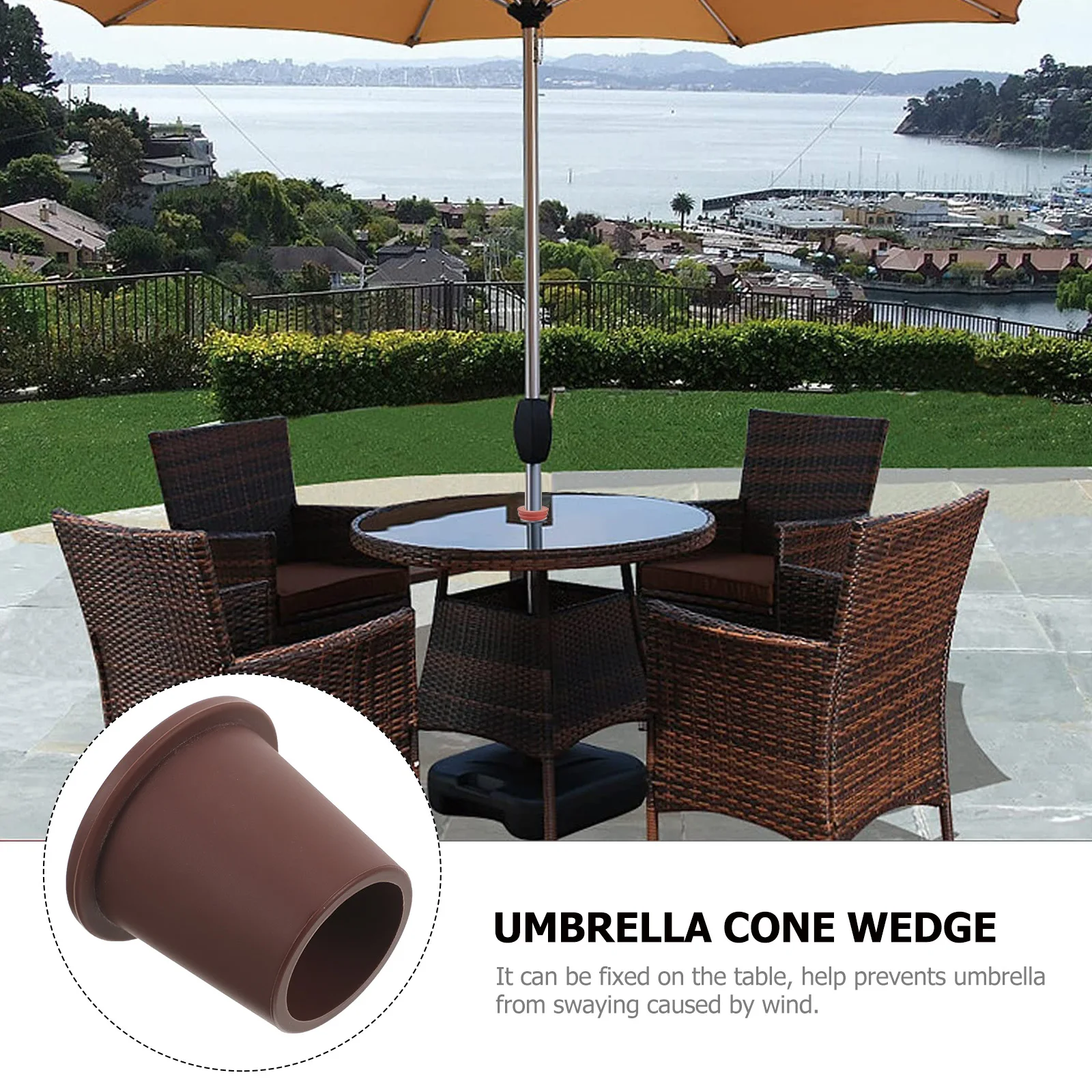 

Silicone Umbrella Hole Plug Outdoor Parasol Table Wedge Fixing Accessories Durable High Temperature Resistant Patio Plugs