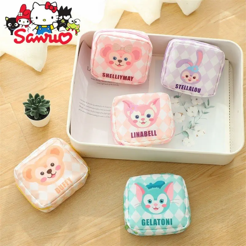 Sanrio Melody Kuromi Hello Kitty Cinnamoroll Pochacco Menstrual Bag Student Portable M-towel Storage Bag Sanitary Napkin Pouch