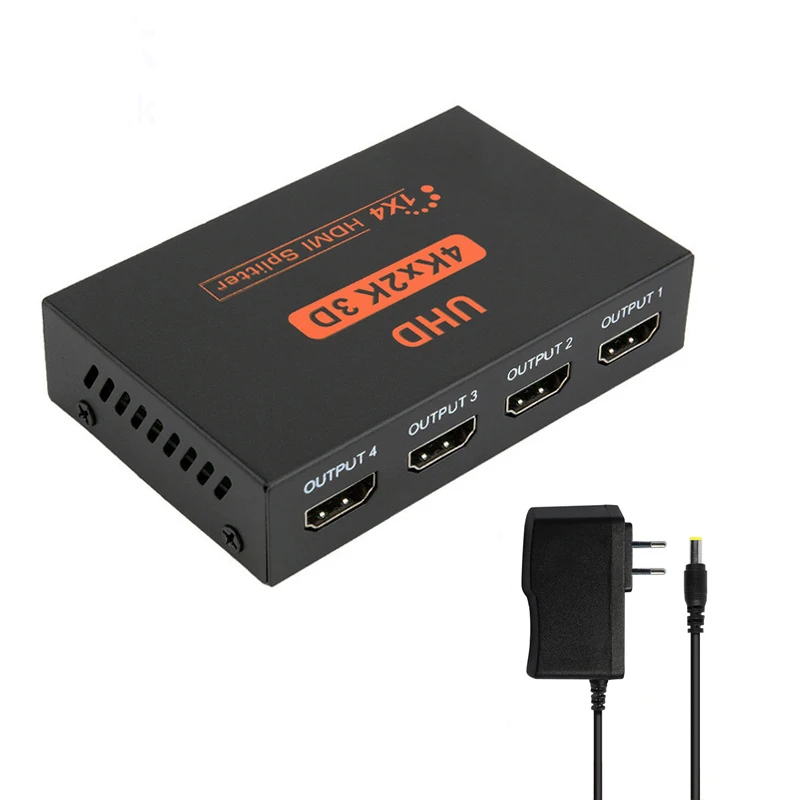 Rozdzielacz kompatybilny z 4K 3D HDMI 1x4 1x2 przełącznik wideo Full HD 1080P przełącznik 1 w 4 wyjście Adapter wzmacniacza do HDTV DVD PS3 Xbox