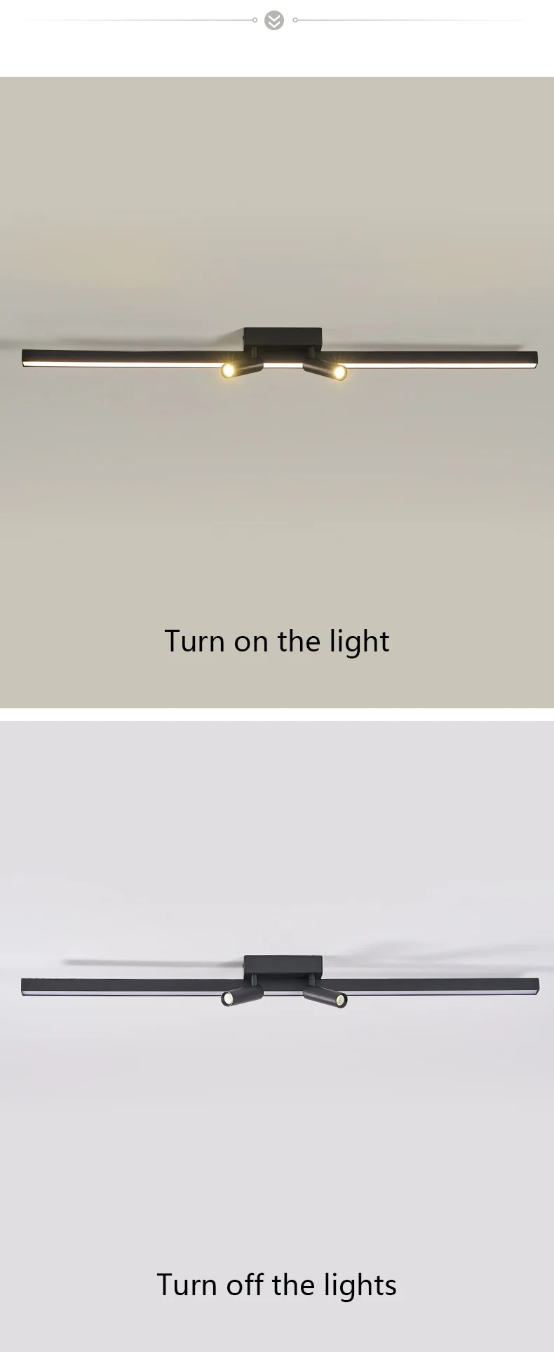 Modern LED Line Ceiling Lamp modern Living Room Dining Room Master Bedroom Study Fixture Gold Black Ceiling Lights Illumination