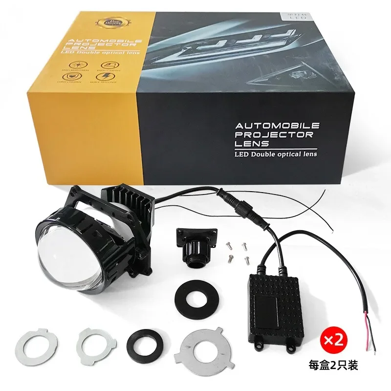 

Powerful 3-inch BI LED Projector Lens for Car LED Headlights Retrofit with 12V 45W 6000K 12000Lm and H4 H7 9005 9006 Accessories