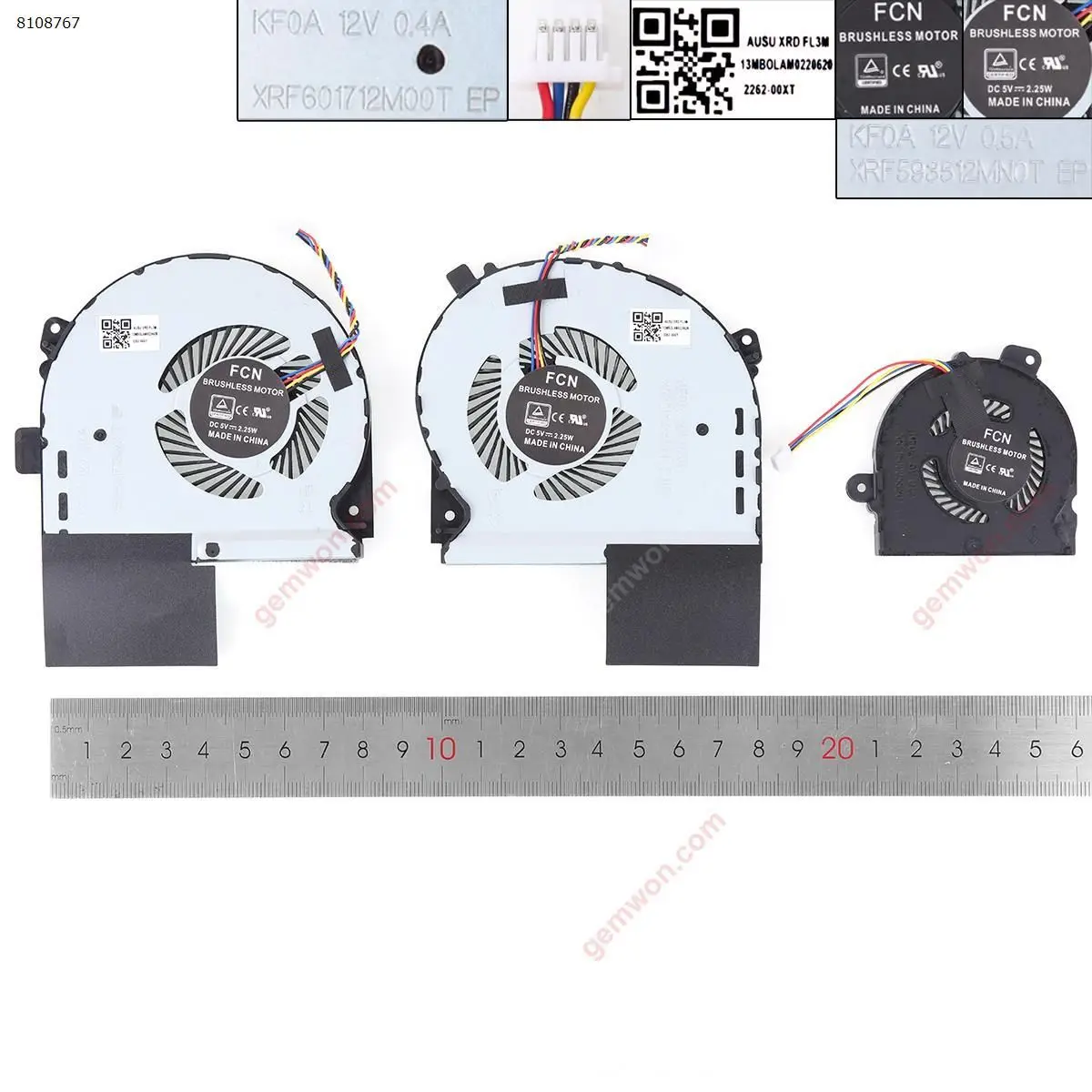 Laptop Cooling Fan for Asus GL703（Left+Right，Three Fan)