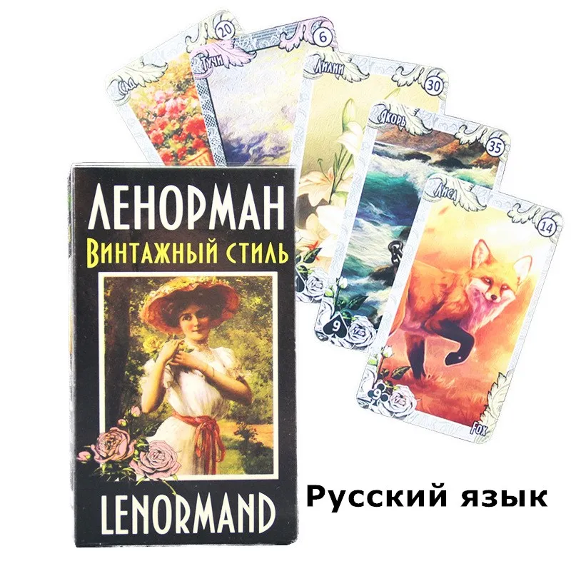 Tarot Cards in Russian Lenormand Playing Divination Cards Oracle Deck Spiritual Table Games for Family Cartas Tarot Maya Wait