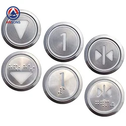 KDS300 (KDS50) 20pcs KONE Elevator Push Button Switch Round Stainless Steel Buttons Ansons Elevator Spare Parts