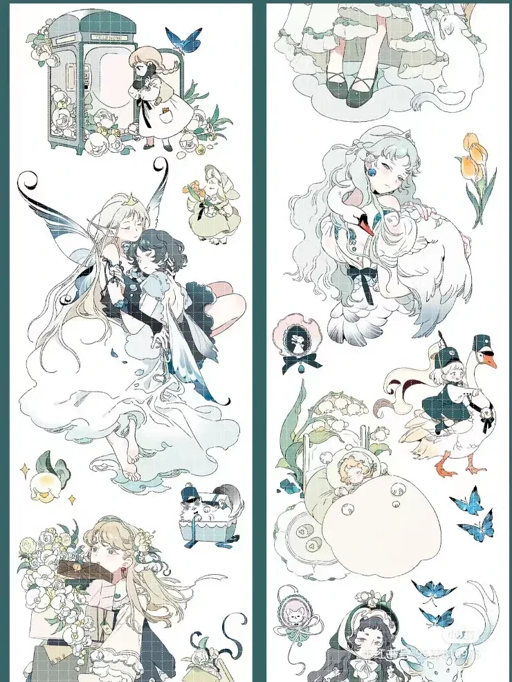 Imagem -03 - Fita Pet Washi Shiny Moon Light Fairy Angel Girl e Sheep