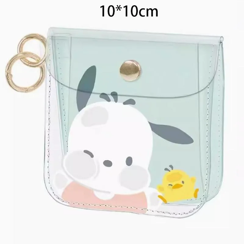 10pcs/lot Sanrio Transparent Kuromi Melody Pencil Case Kawaii Pencil Box Coin Purse Pen Bag Stationery School Supplies