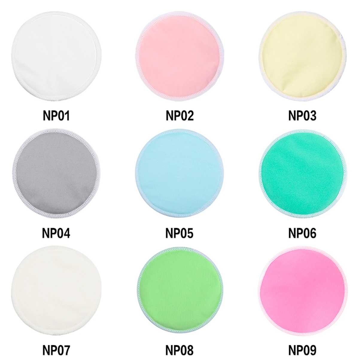 14Pcs 3-layer Washable Nursing Pads Ultra-thin Design, Fast Absorption, Leak-poof Reusable Breast Pads Random Color