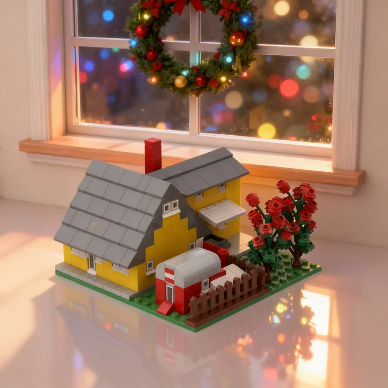 

308pcs MOC Architecture Chicken Coop House Model Building Blocks Christmas Gifts Toys Construction Assemble DIY Creative Idea