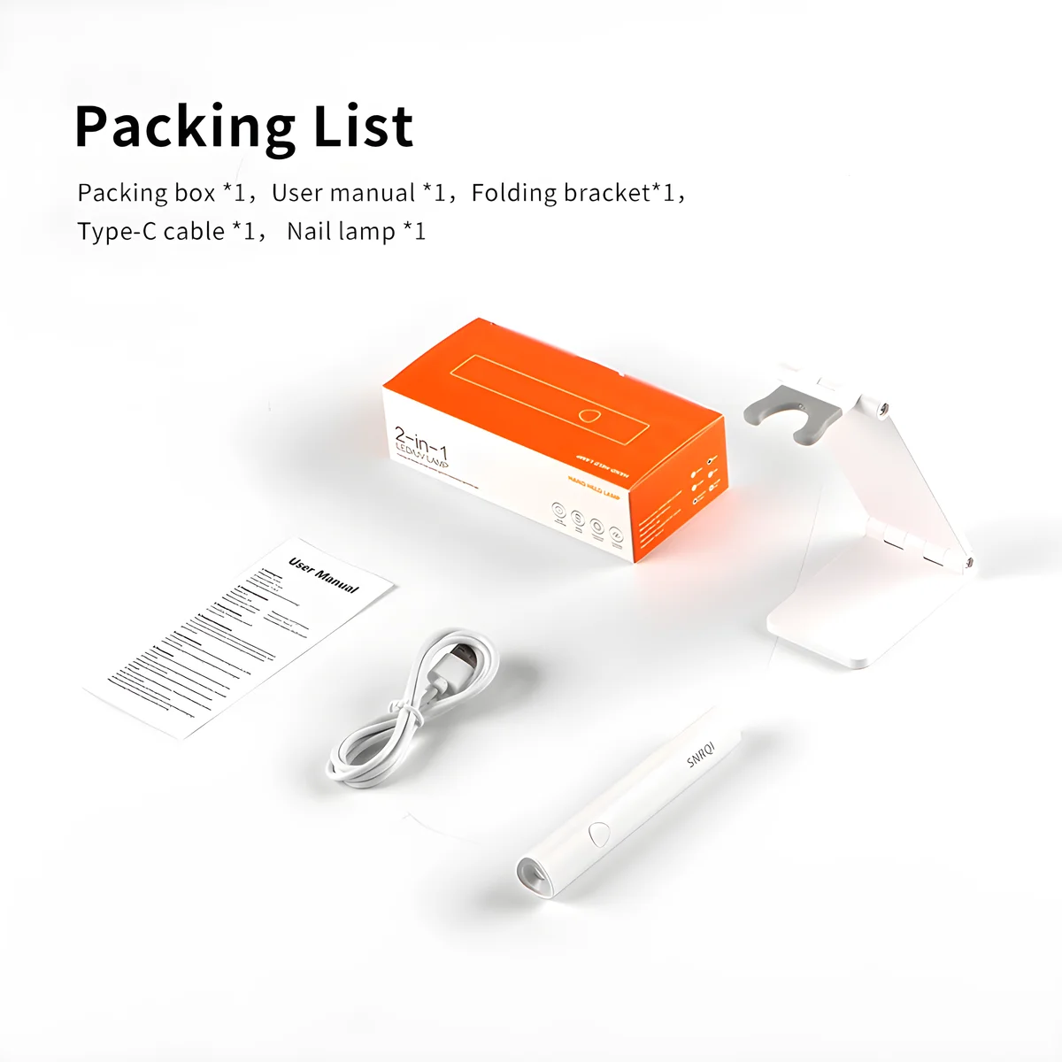 Draadloos UV-licht voor gelnagel Mini UV LED-nagellamp Handheld met standaard Draagbare nageldroger met 2 timers voor sneldrogend