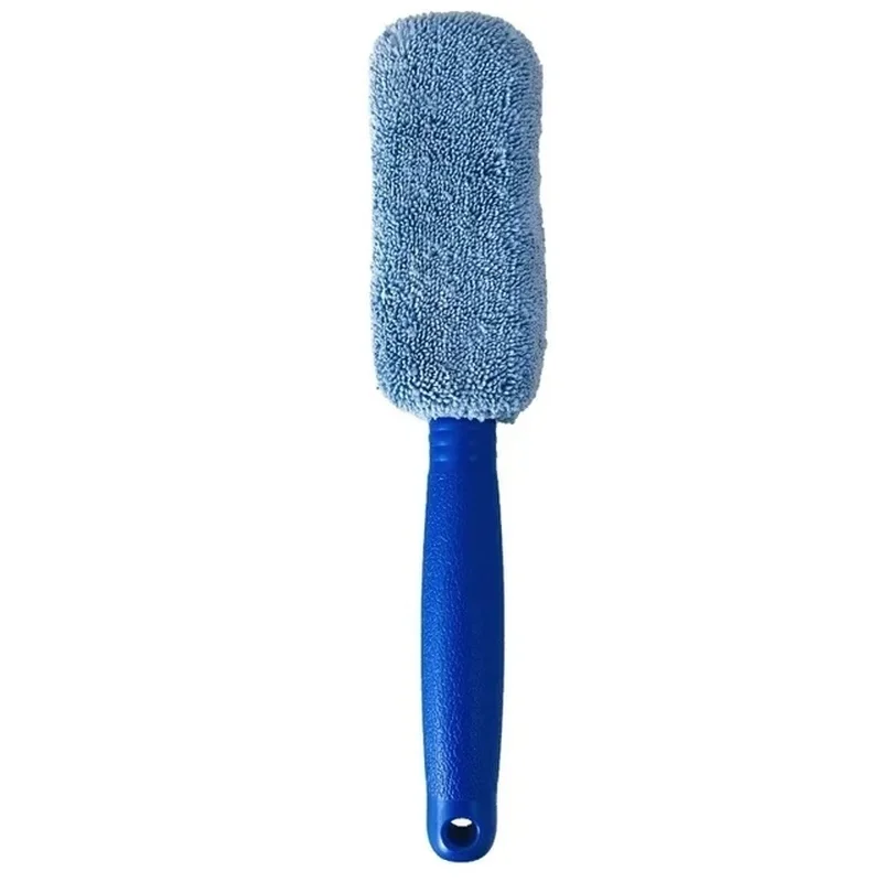 Car Wheel Wash Brush Portable Microfiber Tire Rim with Plastic Handle Auto Trunk Motorcycle Detailing Cleaning Accessories Tool