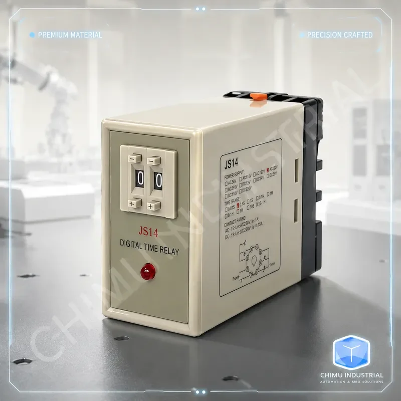 【CHIMU INDUSTRIAL】 JS14P Power on Delay Digital Relay DC24V AC220V 9.9S 99S 99M Adjustable Timer