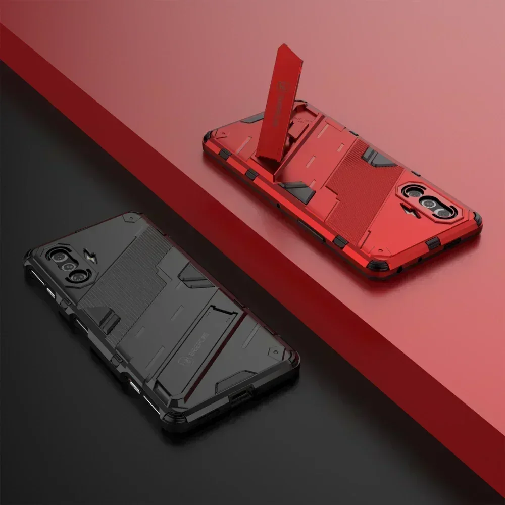 Shockproof Armor Rugged TPU Bumper Fundas Cover For Xiaomi Poco F3 GT Redmi K40 K 40 Gaming Case PC Stand Coque Shell Housing