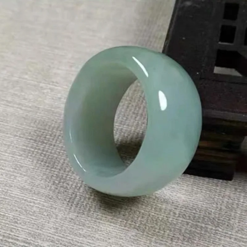 Natural waxy from Myanmar, A-grade jadeite, ring, bracelet, men's and women's jade jewelry 2