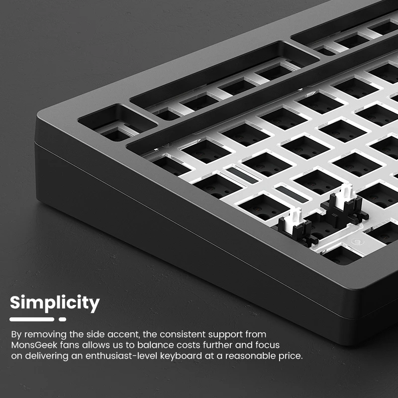 Imagem -03 - Akko-monsgeek M1w v3 75 Teclado Mecânico Kit Faça Você Mesmo Ansi Iso Layout Hot Swap Rgb Gasket Mount Kit Alumínio Barebones Modos