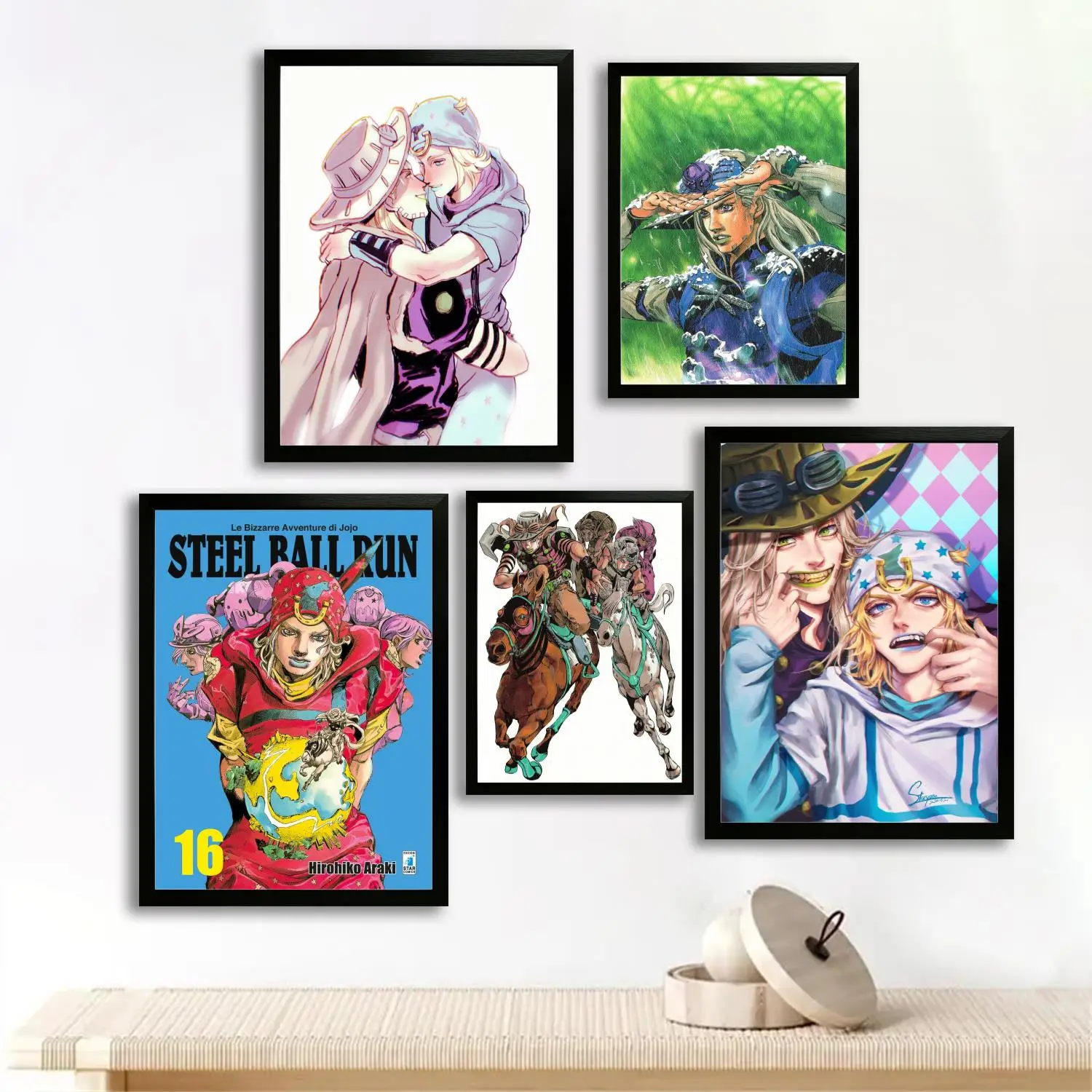 jojo steel ball run Canvas Art Poster, Wall Art, Picture Print, Modern Family, Bedroom Decor, Posters,Decorative painting