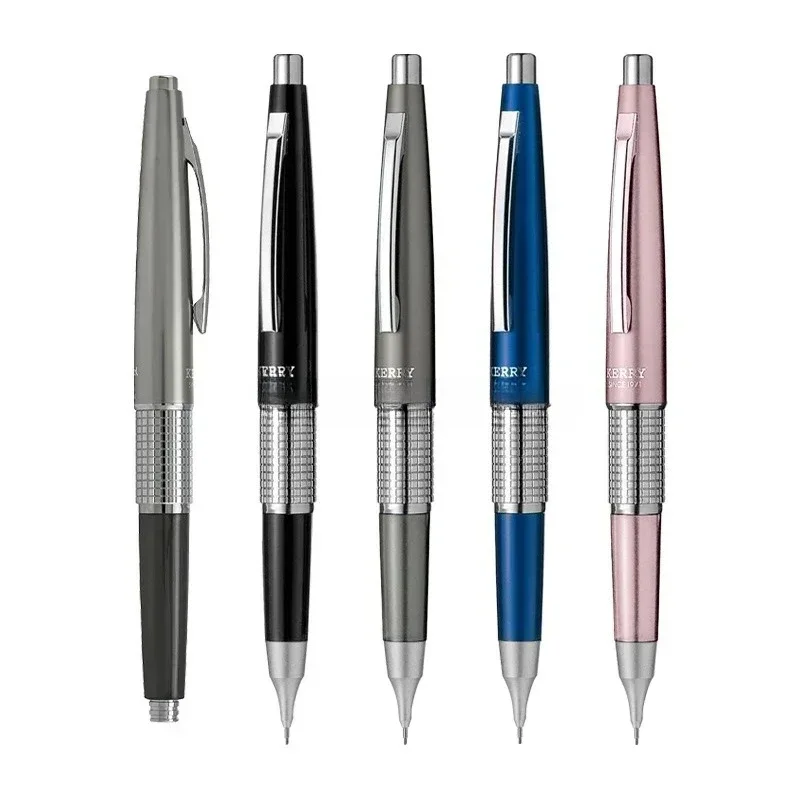 New 1Pcs Pentel KERRY Automatic Pencil 0.5mm P1035 Full Copper Core Writing Drawing With Low Center Of Gravity Metal Activity Pe
