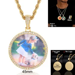 Collier photo personnalisé pour hommes, médaillon personnalisé, image de mémoire, pendentif, dos solide, bijoux Hip Hop, gravure gratuite
