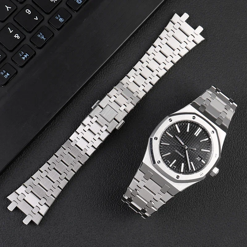 26mm  316L Stainless Steel Bracelet For AP 15400 Audemars Piguet Royal Oak GA2100 2110 Strap Men Watch Band