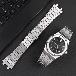 남성용 스테인리스 스틸 팔찌, AP 15400 Audemars Piguet Royal Oak GA2100 2110 스트랩, 26mm, 316L