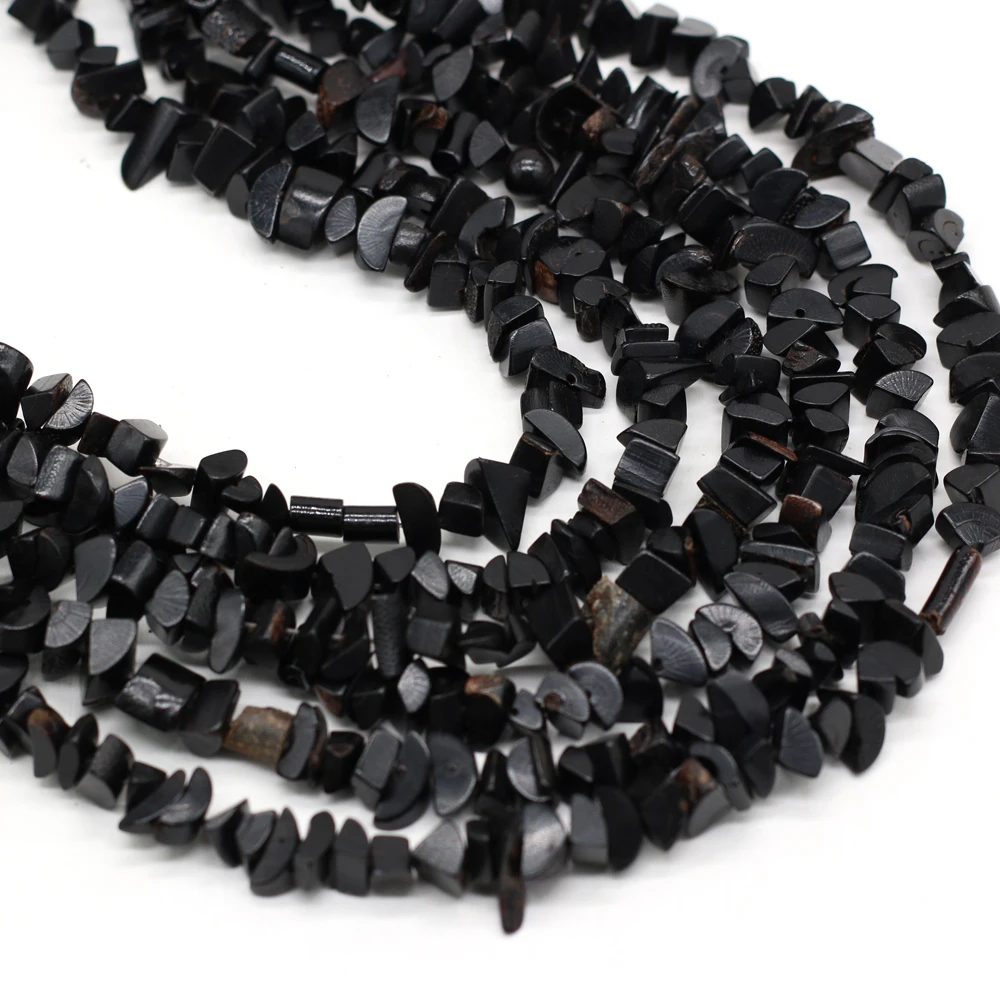 Natural Coral Black Irregular Crushed Stone Beads 5-8mmFor Jewelry Making DIY Necklace Bracelet Accessories Charm Gift Party36CM