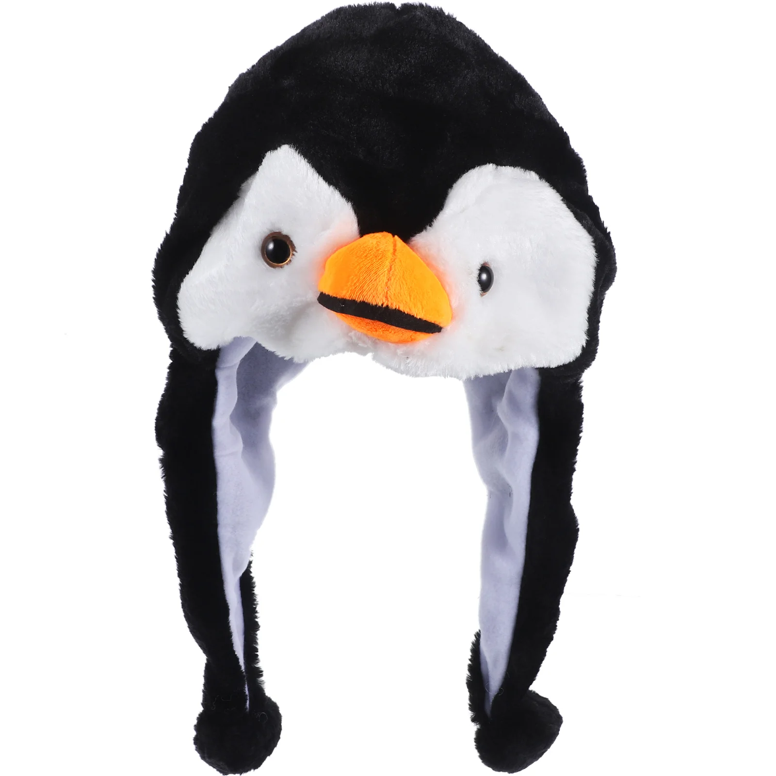 

Adorable Animal Hat Plush Ski Style Hat Cartoon Earflap Hood For Children Adults (Penguin) hat