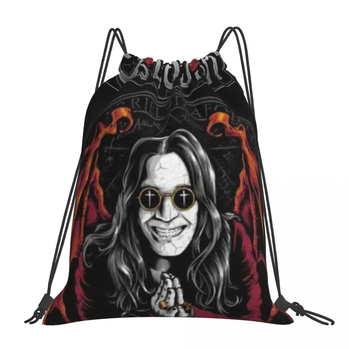 Custom Pattern Logo Drawstring Bag C-Cool-Ozzy-Osbourne Travel Backpack Student Storage Bag School Bag