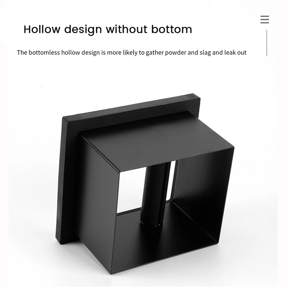 

A78E-Coffee Grounds Box Desktop Embedded Hollow Bottomless Grounds Box Square Stainless Steel Coffee Knocking Grounds Bucket