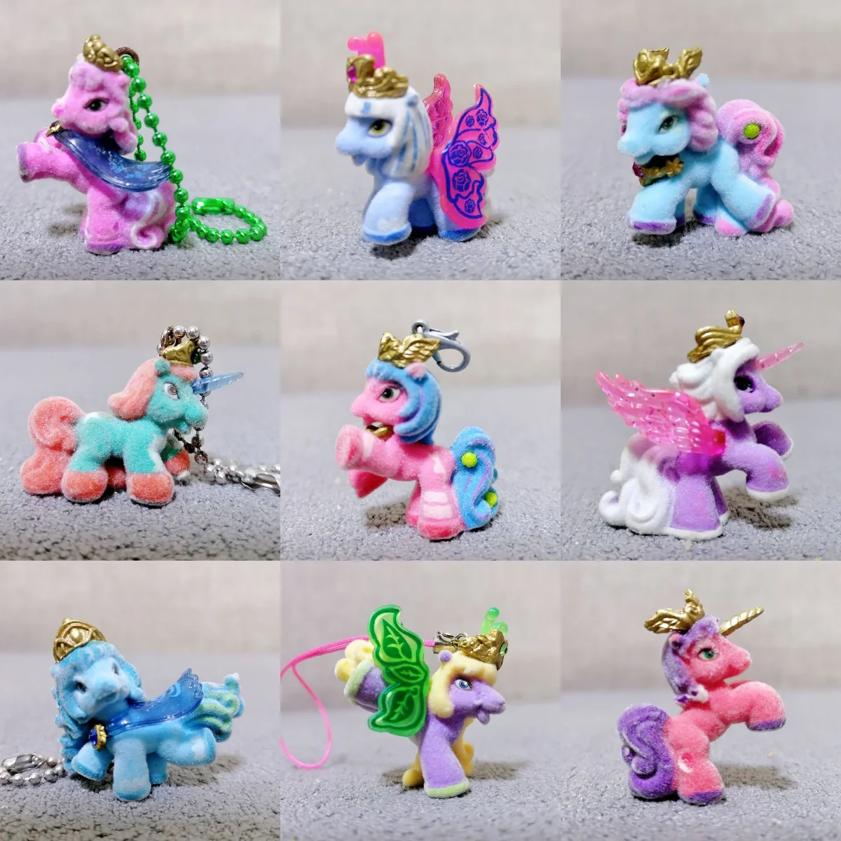 Cute Filly Stars Butterfly Princess Eleves Flocking Pony Doll Toy Blind Bags Crystal Figurine Collection Kids Birthday Gifts