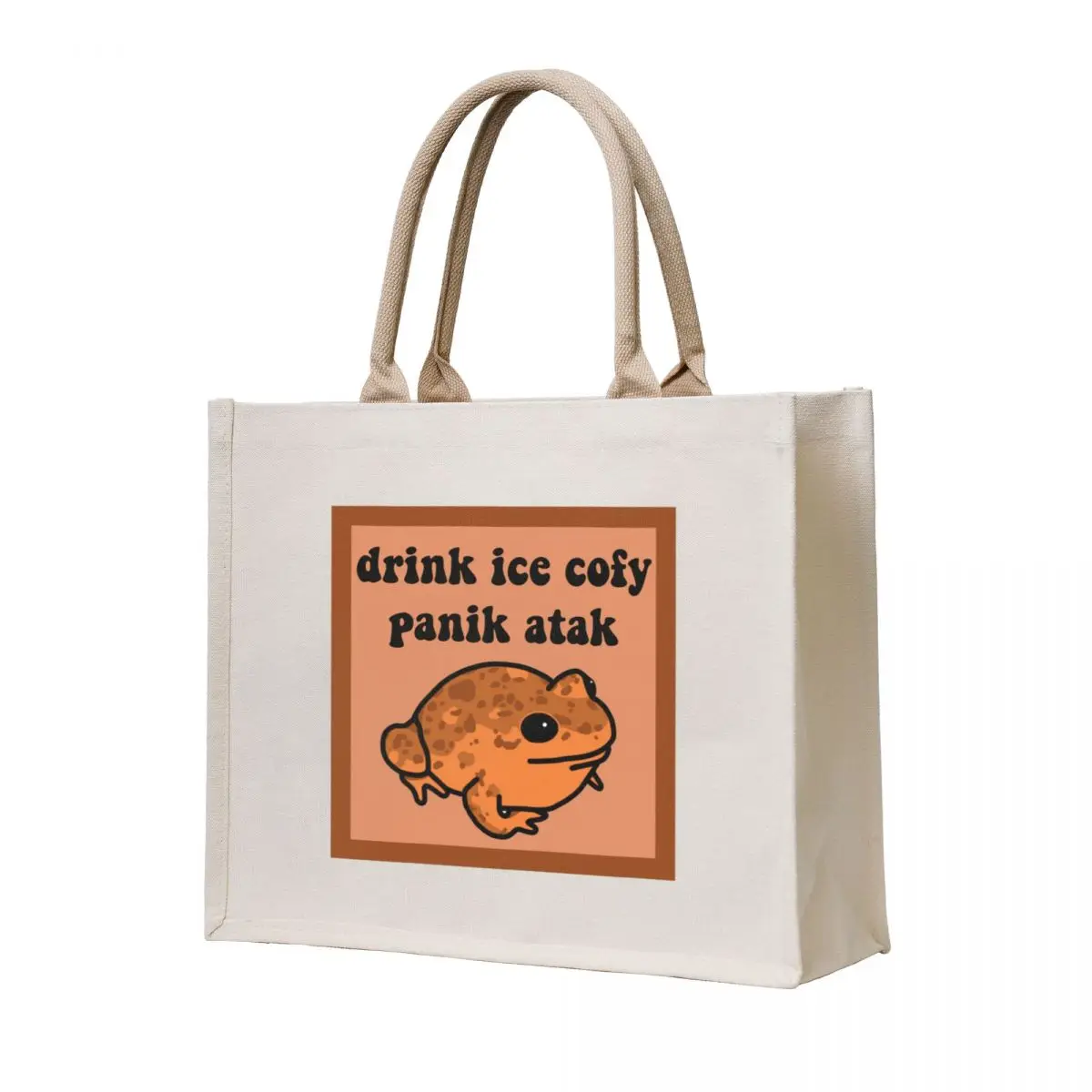 

Drink Ice Cofy Frog Tote Bag the tote bag Customizable tote bag Candy bags