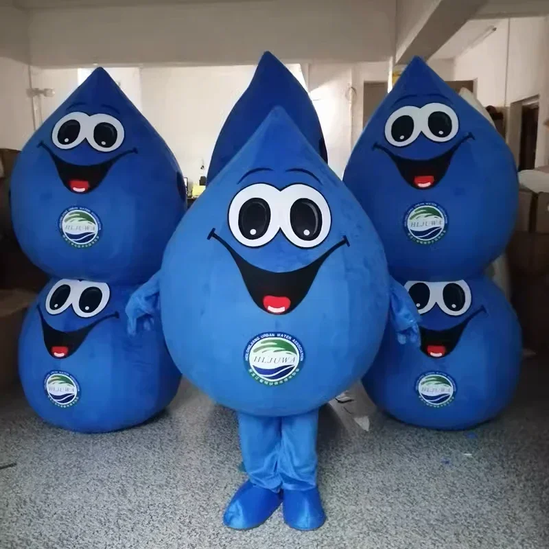 blue water drop Mascot Costumes for Adults water drips mascot outfit suit