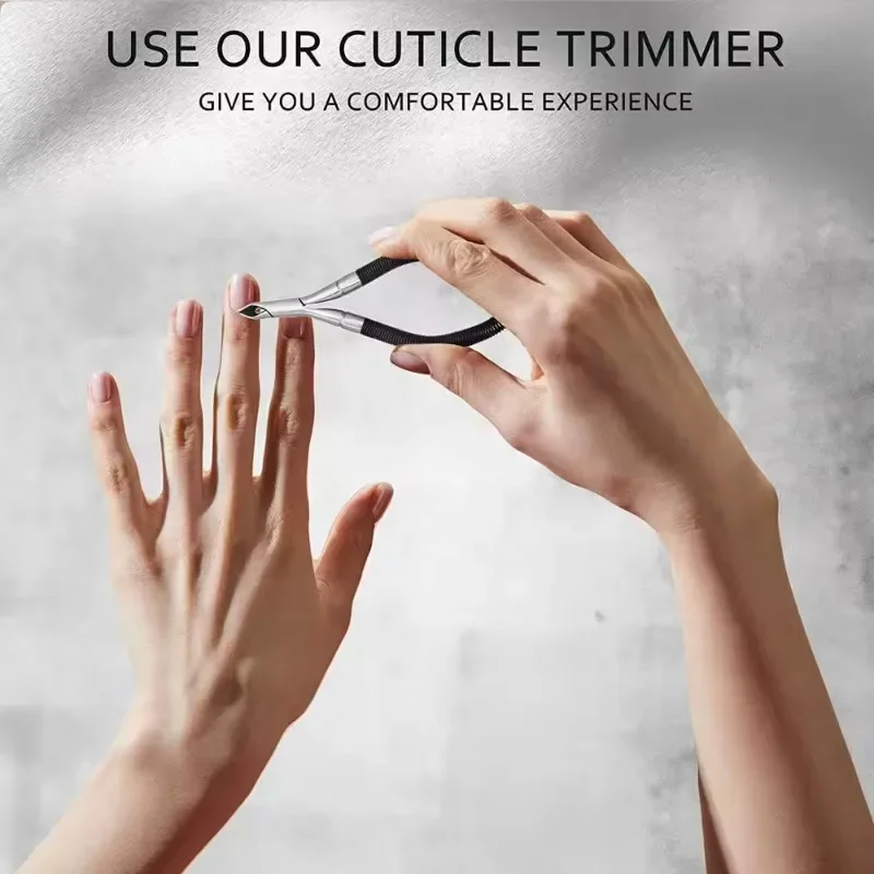 Espiral primavera cutícula trimmer pinças limpador removedor de lacunas de unhas resgate de pele morta hangnail paroníquia manicure ferramentas