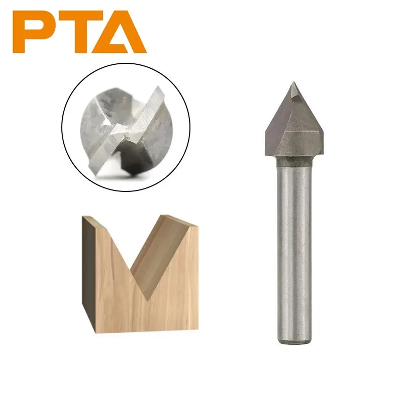 

Фреза для 3D-фрезерования по дереву, V-образная, 60 градусов, 6 мм, для снятия фаски