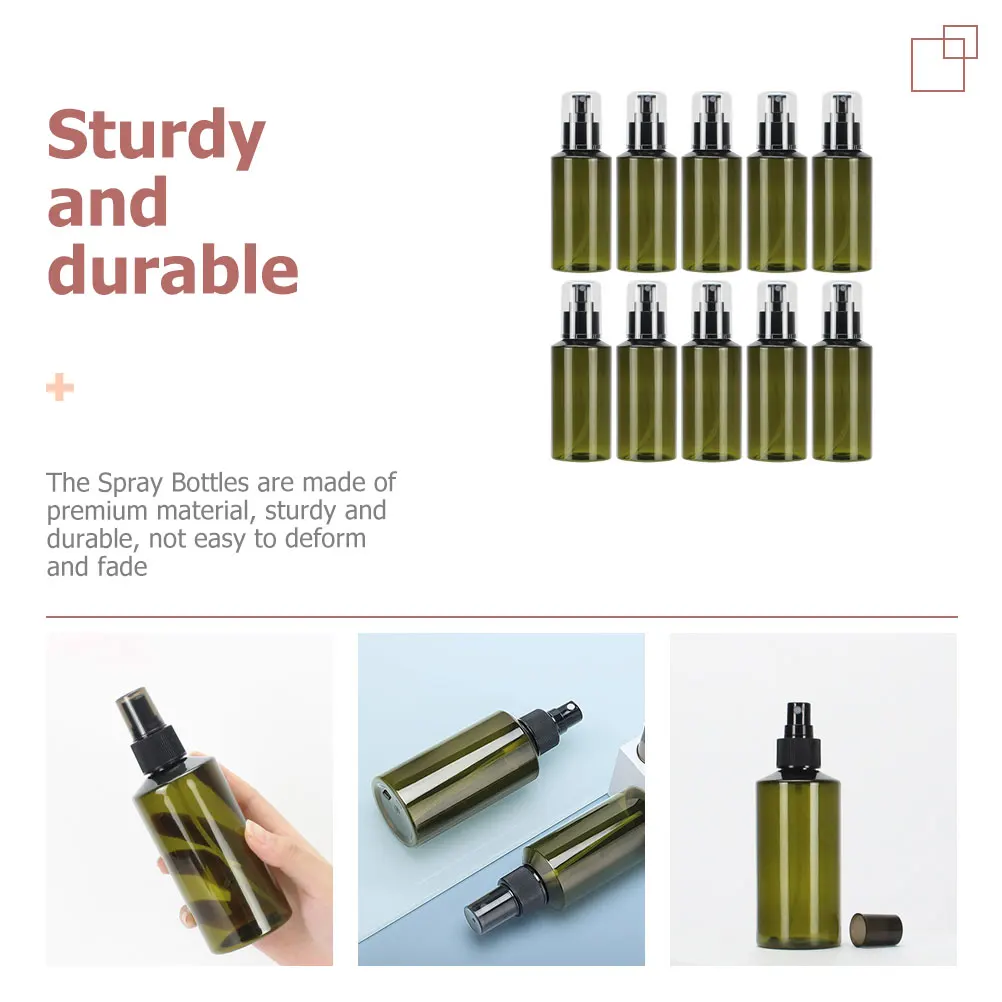 10 szt. Butelka z rozpylaczem Puste Butelki Wielokrotnego Użytku z Drobną Mgiełką Plastikowe Butelki Podróżne dla Zwierząt Domowych Szczelne Wytrzymałe Butelki do Kosmetyków