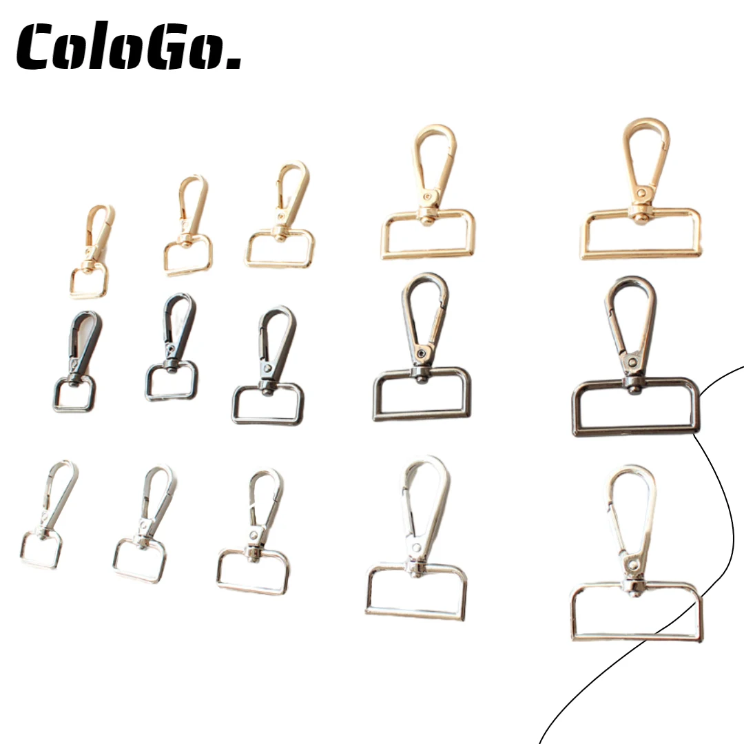 

5pcs Square Ring Clasp Claw Swivel Push Gate Snap Hooks For DIY Crafts Keychain Purse Handbag Making Jewelry Making Handcrafts