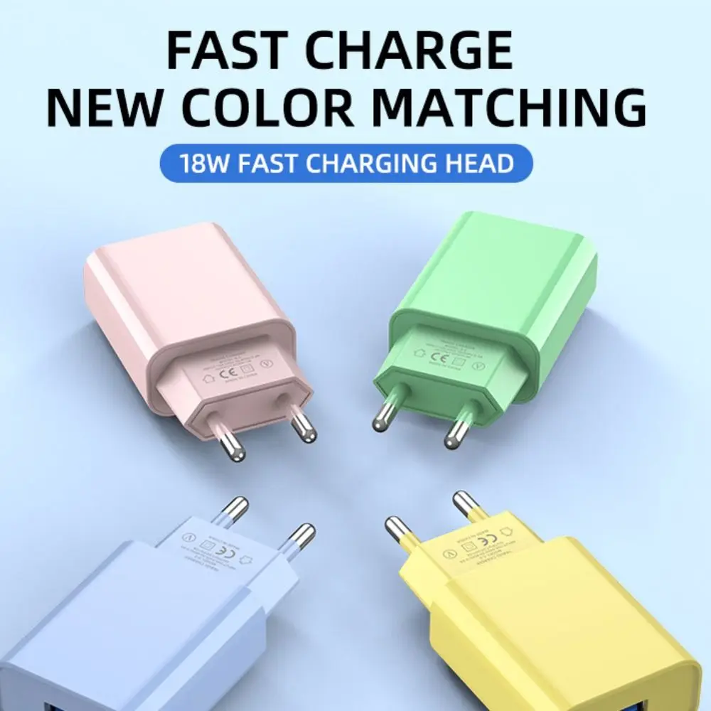 EU/US Plug 2A Fast Charger Adapter Universal Portable Quick Charger Adapter Macaron Color USB Phone Charger Power Adapter