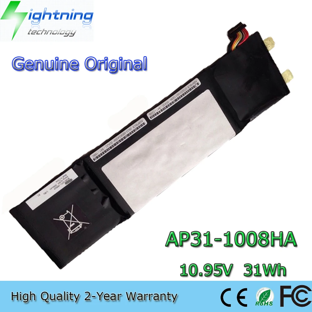 New Genuine Original AP31-1008HA 10.95V 2900mAh Laptop Battery for Asus Eee PC 1008 1008HA P31-1008HA AP32-1008HA