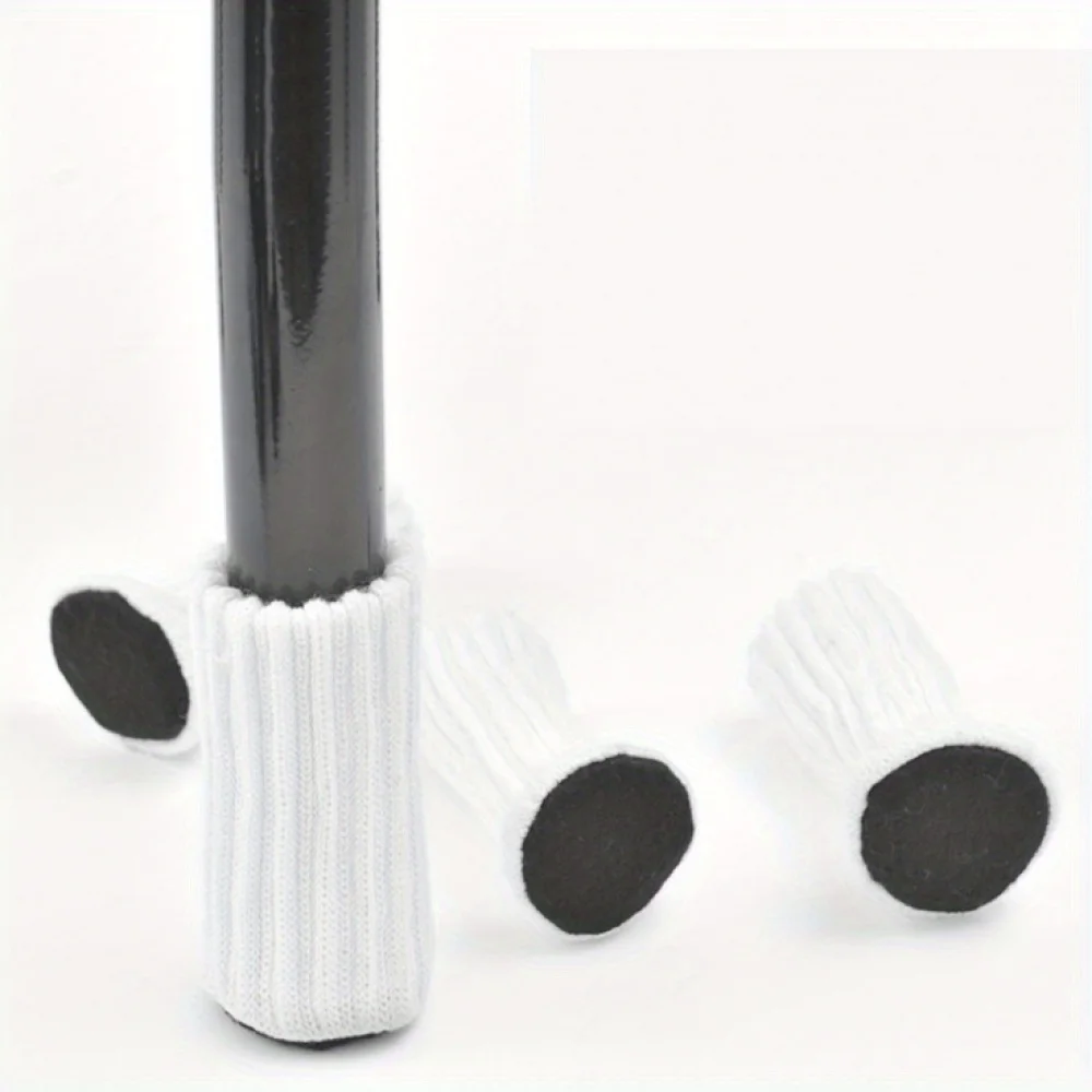 8/16PC Double-Layer Knitted Thickened Stitching round Bottom Non-Slip Table and Chair Booties Chair Stool Leg Protection Booties
