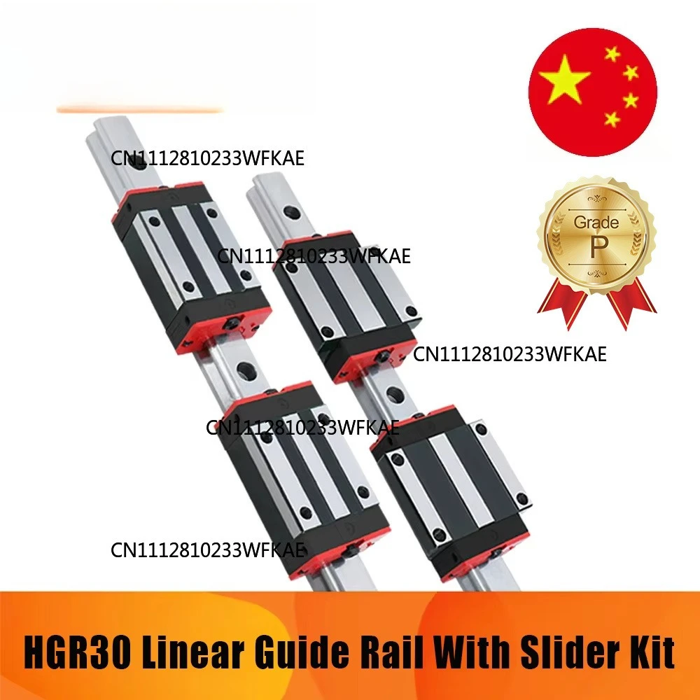 For MHTCN Linear Guides 2PCS HGR30 400-2400mm Linear Rails with Green Dust Plug + 4 PCS HGH30CA/HGW30CC Carriages for CNC Router