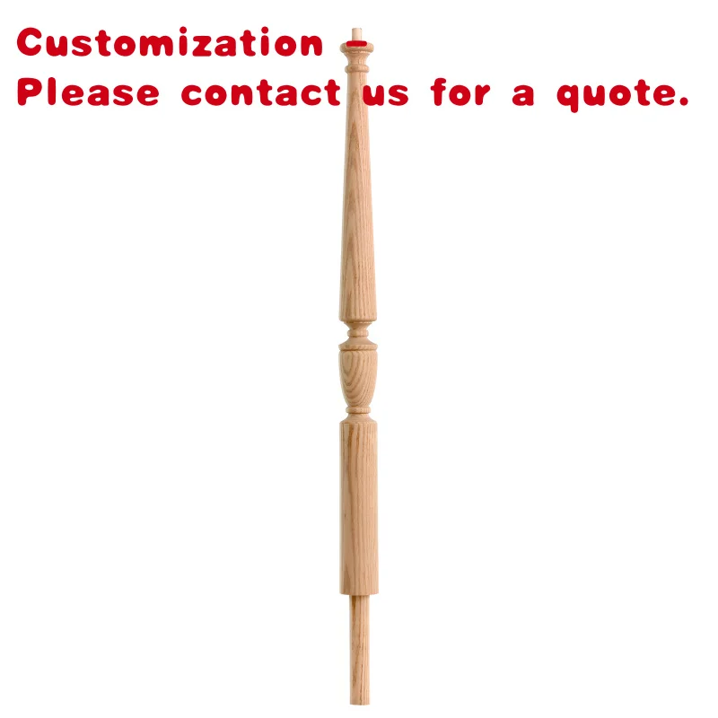 custom.Factory Direct High Quality Customizable Indoor Solid Wood Newel Posts Modern Design High-End Wooden Railings Staircase O