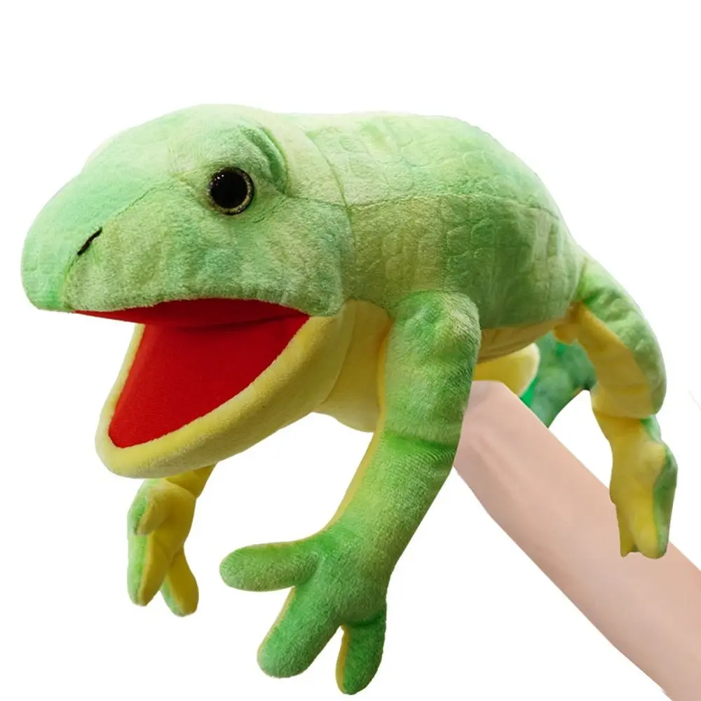 Tortuga salamandra Animal marioneta de mano lagarto serpiente Animal relleno marioneta de mano rana cocodrilo marioneta educativa para contar historias