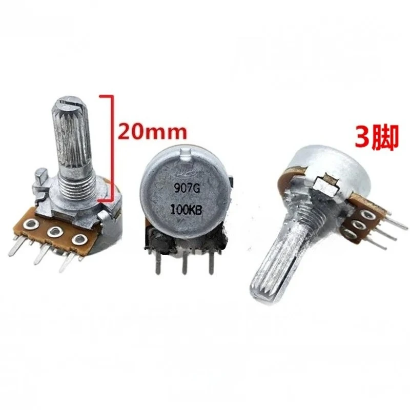 10pcs 100% new Japan ALPS RK16 B10K 50K 100K 20MM  3pin Potentiometer 10KA Audio Volume Control Pot New Original WH148