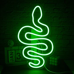 A cobra verde Neon Sign Home Shop Bar Luz LED Estética Quarto Festa Arte Aniversário animal Personalizado Wall Decorati lâmpada