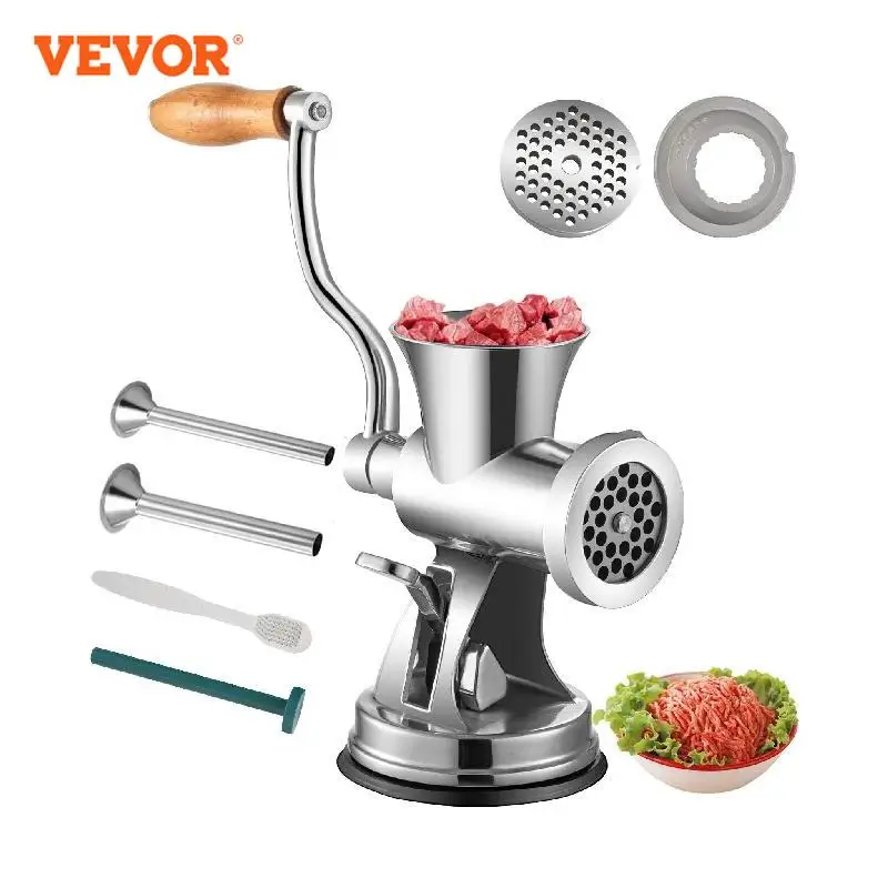 

VEVOR Meat Grinder Manual 304 Stainless Steel Hand Operated Meat Grinder Multifunctional Crank Sausage Maker Coffee Powder