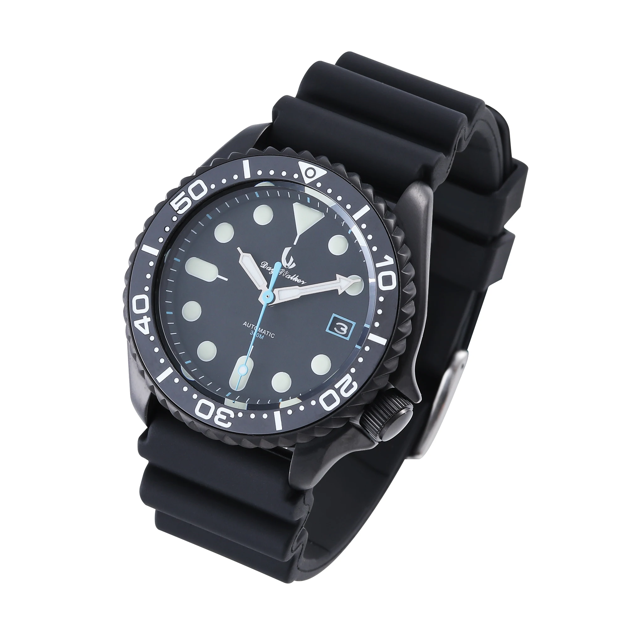 300M Diver\'s Watch With Helium Release Valve And Super BGW9 Luminous Stainless Steel Case Ceramic Bezel Sapphire Crystal